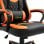 Vinsetto Gaming Silla Reclinable Altura Ajustable Reposacabezas 61x70x121-129cm Naranja