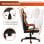 Vinsetto Gaming Silla Reclinable Altura Ajustable Reposacabezas 61x70x121-129cm Naranja