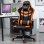 Vinsetto Gaming Silla Reclinable Altura Ajustable Reposacabezas 61x70x121-129cm Naranja