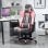 Vinsetto Silla Gaming Ergonómica Reclinable Rosa/Gris