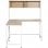 HomCom Mesa Escritorio con Estantes 140x125x149 cm Madera/Blanco