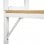 HomCom Mesa Escritorio con Estantes 140x125x149 cm Madera/Blanco