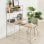 HomCom Mesa Escritorio con Estantes 140x125x149 cm Madera/Blanco