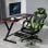 Vinsetto Silla Ergonómica con Reposapiés Verde/Negra
