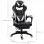 Vinsetto Silla Ergonómica con Reposapiés Blanca/Negra
