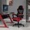 Vinsetto Silla Gaming Ergonómica Reclinable Roja/Negra