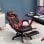 Vinsetto Silla Ergonómica con Reposapiés Roja/Negra