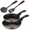 Bergner Set de Sartenes Rosas de Aluminio 20 y 24 cm + Set de 2 Utensilios de Cocina