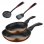 Bergner Set de Sartenes Marrones de Aluminio 20 y 24 cm + Set de 2 Utensilios de Cocina