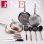 Bergner Neon Silver Set de Sartenes de Aluminio 20 y 30 cm + Set de 4 Utensilios de Cocina