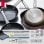 Bergner Neon Silver Set de Sartenes de Aluminio 20 y 30 cm + Set de 4 Utensilios de Cocina