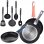 Bergner Nórdica Set de Sartenes de Aluminio 18, 20 y 24 cms + Set de 5 Utensilios de Cocina