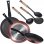 San Ignacio Venus Set 3 Sartenes de Aluminio 20, 24 y 28cm + 3 Utensilios