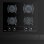Teka GBC 64000 Placa de Gas Natural 4 Zonas Cristal Negro