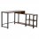Homcom Mesa de Oficina en Forma de L con Estantes 152x152x78cm Nogal