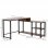 Homcom Mesa de Oficina en Forma de L con Estantes 152x152x78cm Nogal