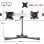 Duronic DM752 Soporte de Mesa Doble Monitores 15"-24" VESA 100x100 Máx 8 Kg