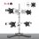 Duronic DM753 Soporte de Mesa 4 Monitores 15"-24" VESA 100x100 Máx 8 Kg