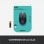 Logitech M190 Mouse Ambidestro RF Wireless Ottico 1000 DPI Azurro