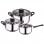 San Ignacio Navy Set de 3 Sartenes + San Ignacio Toledo Batería de Cocina 3 Piezas