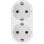 Garza Adaptador Schuko Doble Frontal con Toma Tierra