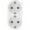 Garza Adaptador Schuko Doble Frontal con Toma Tierra
