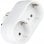 Garza Adaptador Schuko Doble Frontal con Toma Tierra