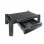 TooQ Soporte Elevador Regulable Multiusos con Cajón Negro