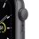 Apple Watch SE GPS 44mm Retina OLED Alumínio Cinzento com Correia Preta Resistência à Água 50m