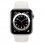 Apple Watch Series 6 GPS + Cellular, 44mm in acciaio inossidabile color argento con cinturino Sport Bianco