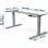 Duronic TM23GY Marco de Escritorio Eléctrico Elevable con Altura Ajustable 60 a 125cm Gris
