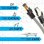 Duronic Cable de Red SFTP Cat8 3m Gris