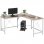 HomCom Mesa Esquinera de Oficina 150x150x76cm Madera/Blanca