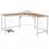 HomCom Mesa Esquinera de Oficina 150x150x76cm Madera/Blanca