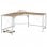 HomCom Mesa Esquinera de Oficina 150x150x76cm Madera/Blanca