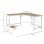 HomCom Mesa Esquinera de Oficina 150x150x76cm Madera/Blanca