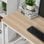 HomCom Mesa Esquinera de Oficina 150x150x76cm Madera/Blanca