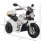 HomCom Triciclo Moto Eléctrico Blanco con Maletero