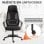 Vinsetto Silla de Oficina Ergonómica Negra