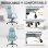 Vinsetto Silla de Oficina Ergonómica Azul
