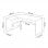 Habitdesign Office Buc Escritorio de Oficina 145x108x73cm Blanco/Roble Canadian