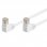 Goobay Cable de Red UTP CAT5E 2x 90 grados 1m Blanco