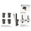 Equip 650374 TV-Halterung 127 cm (50") Schwarz, Silber