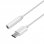 Adattatore jack Aisens USB-C maschio a femmina da 3,5 mm 15 cm bianco