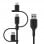 Belkin Cable USB-A a Micro-USB con Adaptador Lightning y Adaptador USB-C 1m Negro