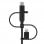 Belkin Cable USB-A a Micro-USB con Adaptador Lightning y Adaptador USB-C 1m Negro