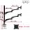 Duronic DM454 Soporte de Mesa 4 Monitores 15"-27" VESA 100x100 Máx 8kg