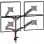 Duronic DM554 Soporte de Mesa 4 Monitores 15"-27" VESA 100x100 Máx 5kg