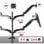 Duronic DM554 Soporte de Mesa 4 Monitores 15"-27" VESA 100x100 Máx 5kg
