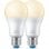 WIZ A60 Pack 2x Ampoule LED Connectée Wi-Fi/Bluetooth E27 60W Blanc